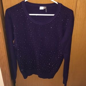Villa Milano Medium Purple Studded Sweater